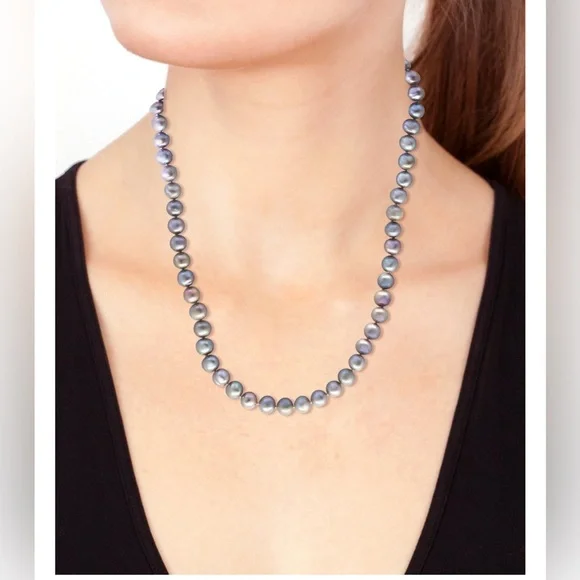 Elegant Gray Pearl Necklace by Effy - Picture 6 of 6